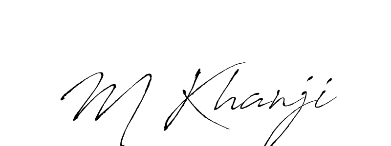 Also we have M Khanji name is the best signature style. Create professional handwritten signature collection using Antro_Vectra autograph style. M Khanji signature style 6 images and pictures png