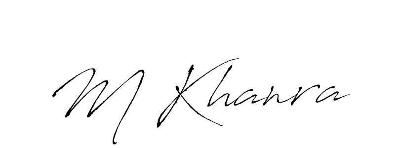 How to make M Khanra signature? Antro_Vectra is a professional autograph style. Create handwritten signature for M Khanra name. M Khanra signature style 6 images and pictures png