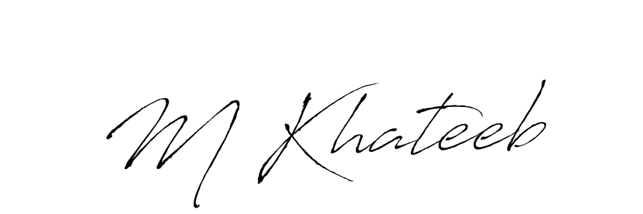 Create a beautiful signature design for name M Khateeb. With this signature (Antro_Vectra) fonts, you can make a handwritten signature for free. M Khateeb signature style 6 images and pictures png