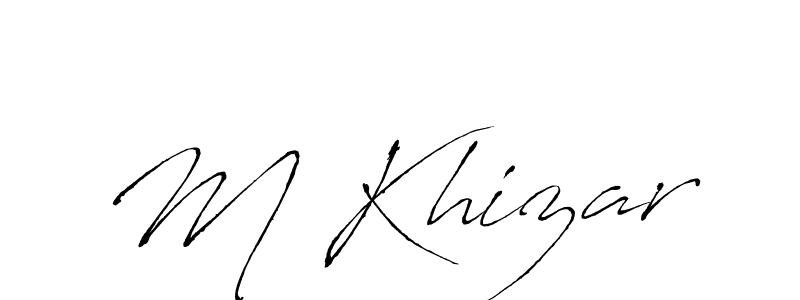 How to make M Khizar signature? Antro_Vectra is a professional autograph style. Create handwritten signature for M Khizar name. M Khizar signature style 6 images and pictures png