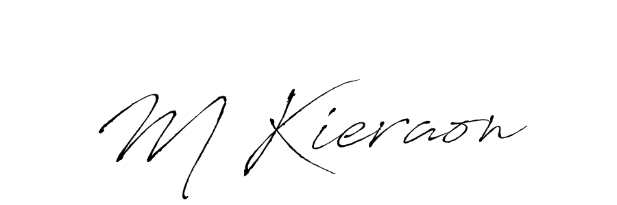 Make a beautiful signature design for name M Kieraon. With this signature (Antro_Vectra) style, you can create a handwritten signature for free. M Kieraon signature style 6 images and pictures png