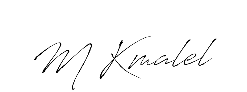 Use a signature maker to create a handwritten signature online. With this signature software, you can design (Antro_Vectra) your own signature for name M Kmalel. M Kmalel signature style 6 images and pictures png