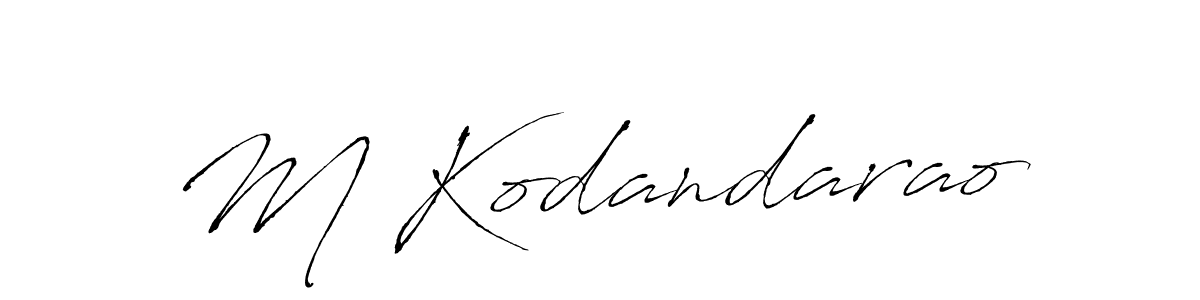 How to make M Kodandarao signature? Antro_Vectra is a professional autograph style. Create handwritten signature for M Kodandarao name. M Kodandarao signature style 6 images and pictures png