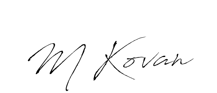 Design your own signature with our free online signature maker. With this signature software, you can create a handwritten (Antro_Vectra) signature for name M Kovan. M Kovan signature style 6 images and pictures png