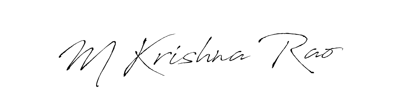 M Krishna Rao stylish signature style. Best Handwritten Sign (Antro_Vectra) for my name. Handwritten Signature Collection Ideas for my name M Krishna Rao. M Krishna Rao signature style 6 images and pictures png