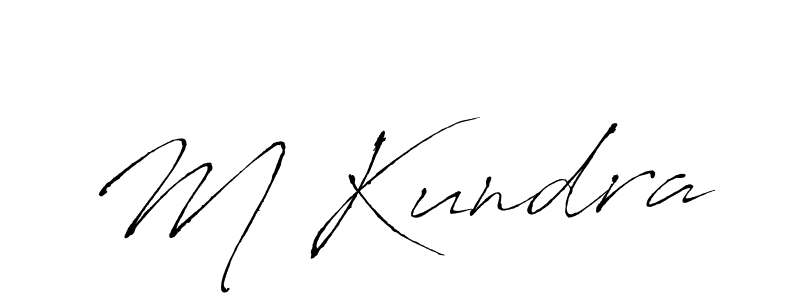 How to make M Kundra name signature. Use Antro_Vectra style for creating short signs online. This is the latest handwritten sign. M Kundra signature style 6 images and pictures png