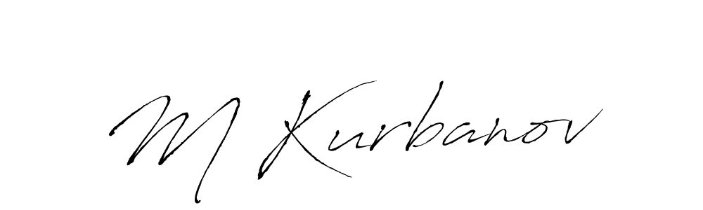 How to make M Kurbanov name signature. Use Antro_Vectra style for creating short signs online. This is the latest handwritten sign. M Kurbanov signature style 6 images and pictures png