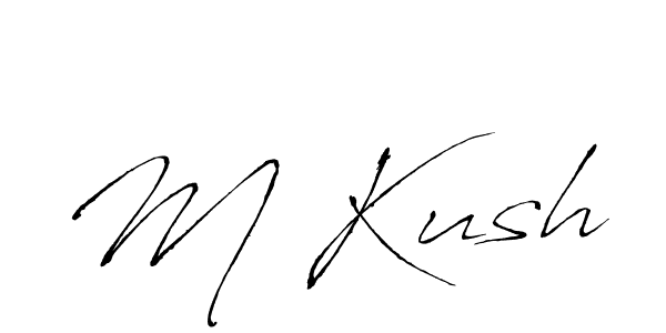 You should practise on your own different ways (Antro_Vectra) to write your name (M Kush) in signature. don't let someone else do it for you. M Kush signature style 6 images and pictures png