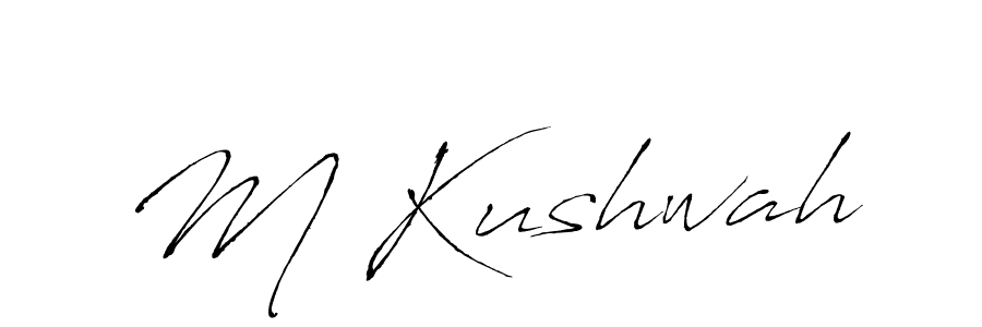 Also You can easily find your signature by using the search form. We will create M Kushwah name handwritten signature images for you free of cost using Antro_Vectra sign style. M Kushwah signature style 6 images and pictures png