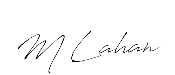 Make a beautiful signature design for name M Lahan. With this signature (Antro_Vectra) style, you can create a handwritten signature for free. M Lahan signature style 6 images and pictures png