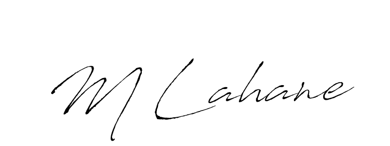 How to make M Lahane name signature. Use Antro_Vectra style for creating short signs online. This is the latest handwritten sign. M Lahane signature style 6 images and pictures png