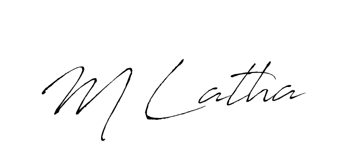 Make a beautiful signature design for name M Latha. Use this online signature maker to create a handwritten signature for free. M Latha signature style 6 images and pictures png