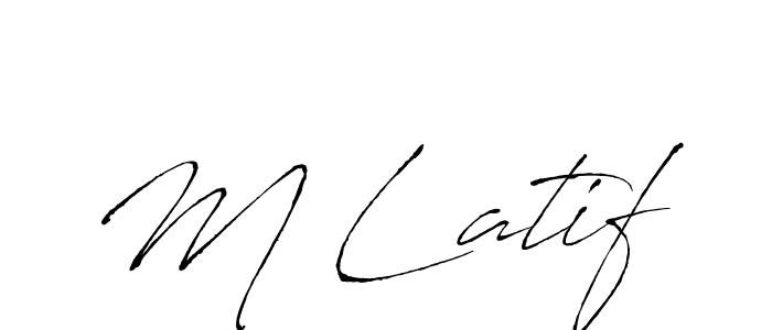 Use a signature maker to create a handwritten signature online. With this signature software, you can design (Antro_Vectra) your own signature for name M Latif. M Latif signature style 6 images and pictures png