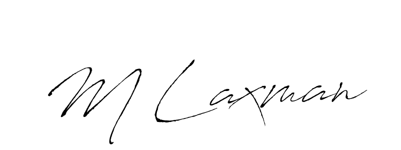 You should practise on your own different ways (Antro_Vectra) to write your name (M Laxman) in signature. don't let someone else do it for you. M Laxman signature style 6 images and pictures png