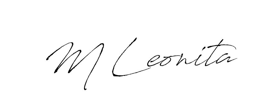 Once you've used our free online signature maker to create your best signature Antro_Vectra style, it's time to enjoy all of the benefits that M Leonita name signing documents. M Leonita signature style 6 images and pictures png