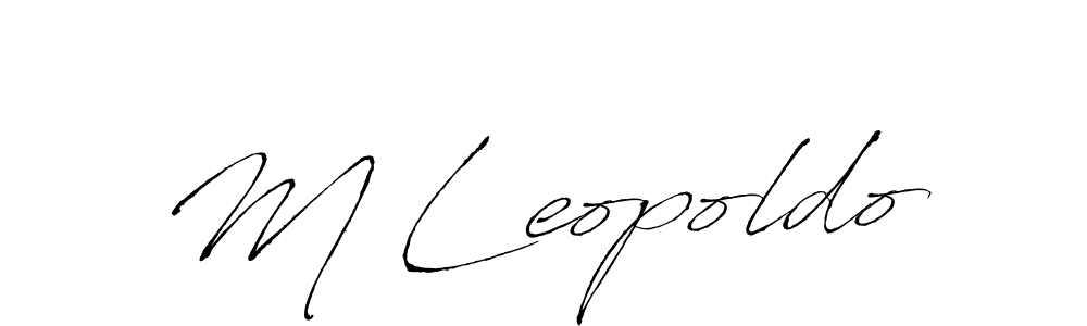 How to make M Leopoldo signature? Antro_Vectra is a professional autograph style. Create handwritten signature for M Leopoldo name. M Leopoldo signature style 6 images and pictures png