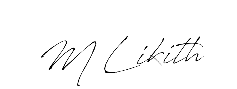 Use a signature maker to create a handwritten signature online. With this signature software, you can design (Antro_Vectra) your own signature for name M Likith. M Likith signature style 6 images and pictures png