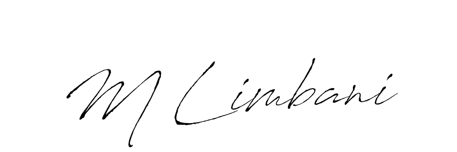 Similarly Antro_Vectra is the best handwritten signature design. Signature creator online .You can use it as an online autograph creator for name M Limbani. M Limbani signature style 6 images and pictures png