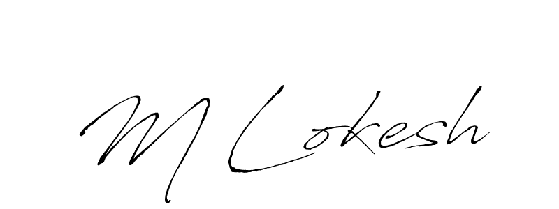 Antro_Vectra is a professional signature style that is perfect for those who want to add a touch of class to their signature. It is also a great choice for those who want to make their signature more unique. Get M Lokesh name to fancy signature for free. M Lokesh signature style 6 images and pictures png