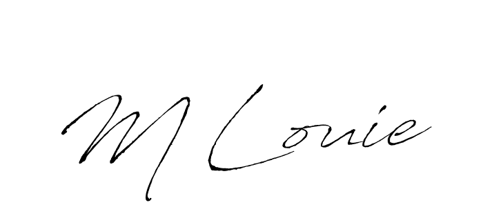 Also we have M Louie name is the best signature style. Create professional handwritten signature collection using Antro_Vectra autograph style. M Louie signature style 6 images and pictures png