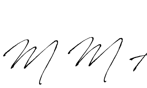 Similarly Antro_Vectra is the best handwritten signature design. Signature creator online .You can use it as an online autograph creator for name M M A. M M A signature style 6 images and pictures png