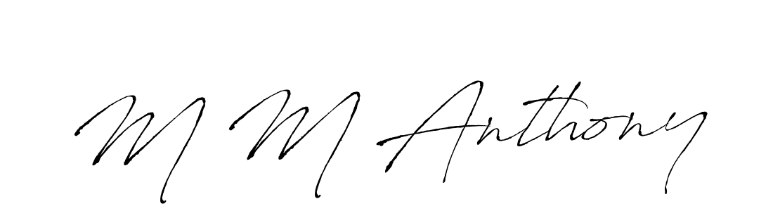 Create a beautiful signature design for name M M Anthony. With this signature (Antro_Vectra) fonts, you can make a handwritten signature for free. M M Anthony signature style 6 images and pictures png