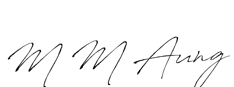 Antro_Vectra is a professional signature style that is perfect for those who want to add a touch of class to their signature. It is also a great choice for those who want to make their signature more unique. Get M M Aung name to fancy signature for free. M M Aung signature style 6 images and pictures png