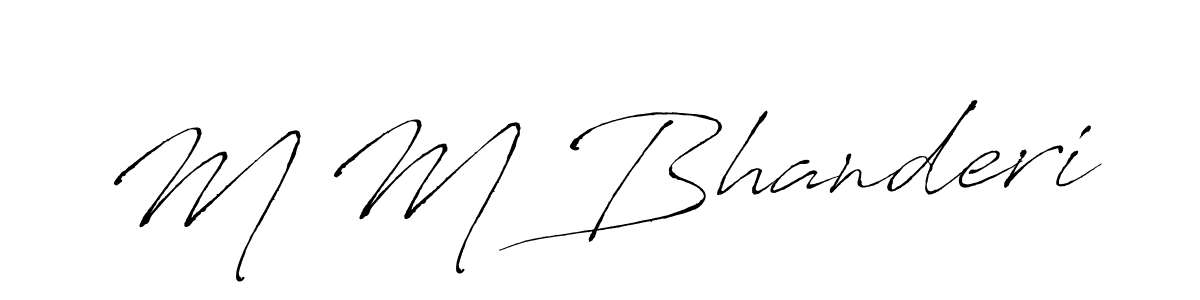 Antro_Vectra is a professional signature style that is perfect for those who want to add a touch of class to their signature. It is also a great choice for those who want to make their signature more unique. Get M M Bhanderi name to fancy signature for free. M M Bhanderi signature style 6 images and pictures png