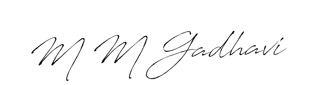 Also You can easily find your signature by using the search form. We will create M M Gadhavi name handwritten signature images for you free of cost using Antro_Vectra sign style. M M Gadhavi signature style 6 images and pictures png