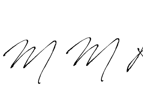 Antro_Vectra is a professional signature style that is perfect for those who want to add a touch of class to their signature. It is also a great choice for those who want to make their signature more unique. Get M M K name to fancy signature for free. M M K signature style 6 images and pictures png
