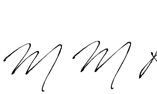 Antro_Vectra is a professional signature style that is perfect for those who want to add a touch of class to their signature. It is also a great choice for those who want to make their signature more unique. Get M M K name to fancy signature for free. M M K signature style 6 images and pictures png