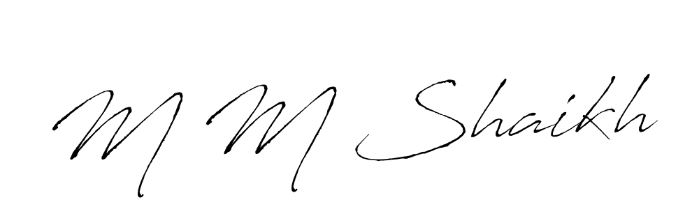 Use a signature maker to create a handwritten signature online. With this signature software, you can design (Antro_Vectra) your own signature for name M M Shaikh. M M Shaikh signature style 6 images and pictures png