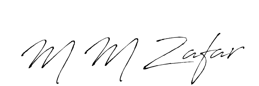 Create a beautiful signature design for name M M Zafar. With this signature (Antro_Vectra) fonts, you can make a handwritten signature for free. M M Zafar signature style 6 images and pictures png