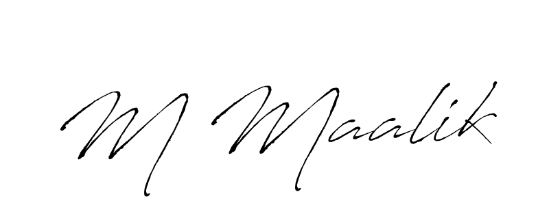 M Maalik stylish signature style. Best Handwritten Sign (Antro_Vectra) for my name. Handwritten Signature Collection Ideas for my name M Maalik. M Maalik signature style 6 images and pictures png