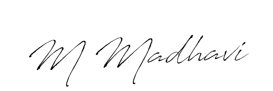 You should practise on your own different ways (Antro_Vectra) to write your name (M Madhavi) in signature. don't let someone else do it for you. M Madhavi signature style 6 images and pictures png