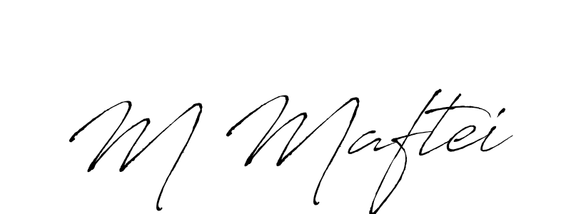 Make a beautiful signature design for name M Maftei. With this signature (Antro_Vectra) style, you can create a handwritten signature for free. M Maftei signature style 6 images and pictures png