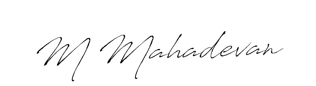 It looks lik you need a new signature style for name M Mahadevan. Design unique handwritten (Antro_Vectra) signature with our free signature maker in just a few clicks. M Mahadevan signature style 6 images and pictures png