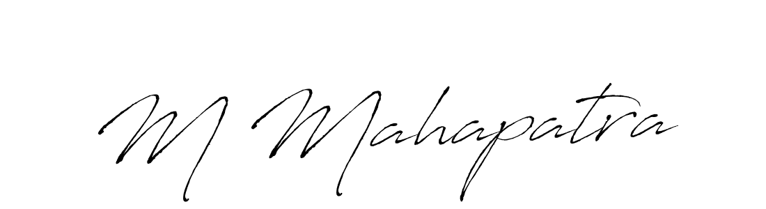 if you are searching for the best signature style for your name M Mahapatra. so please give up your signature search. here we have designed multiple signature styles  using Antro_Vectra. M Mahapatra signature style 6 images and pictures png