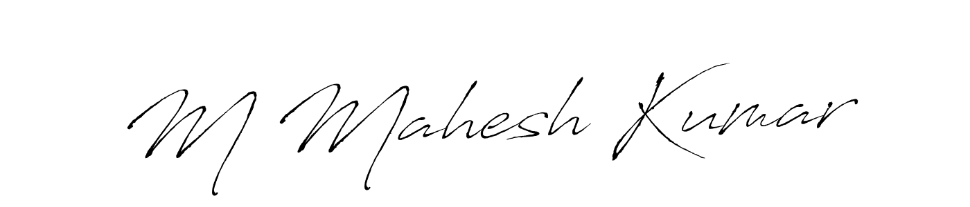M Mahesh Kumar stylish signature style. Best Handwritten Sign (Antro_Vectra) for my name. Handwritten Signature Collection Ideas for my name M Mahesh Kumar. M Mahesh Kumar signature style 6 images and pictures png