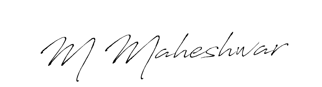 Also You can easily find your signature by using the search form. We will create M Maheshwar name handwritten signature images for you free of cost using Antro_Vectra sign style. M Maheshwar signature style 6 images and pictures png