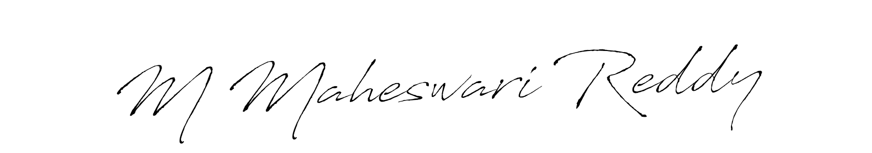 This is the best signature style for the M Maheswari Reddy name. Also you like these signature font (Antro_Vectra). Mix name signature. M Maheswari Reddy signature style 6 images and pictures png