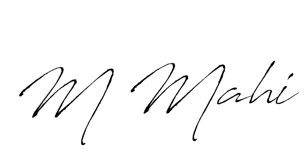 How to make M Mahi signature? Antro_Vectra is a professional autograph style. Create handwritten signature for M Mahi name. M Mahi signature style 6 images and pictures png