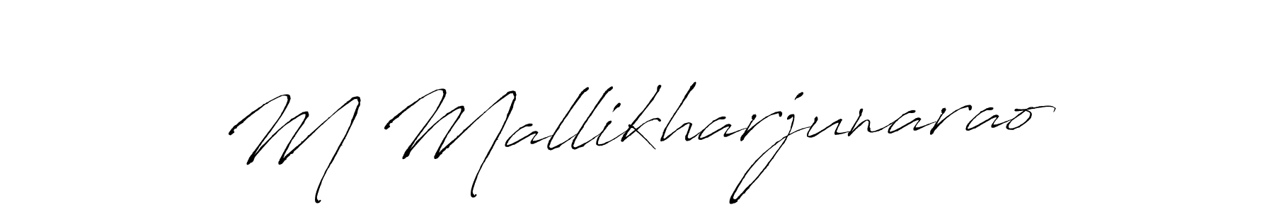 Create a beautiful signature design for name M Mallikharjunarao. With this signature (Antro_Vectra) fonts, you can make a handwritten signature for free. M Mallikharjunarao signature style 6 images and pictures png