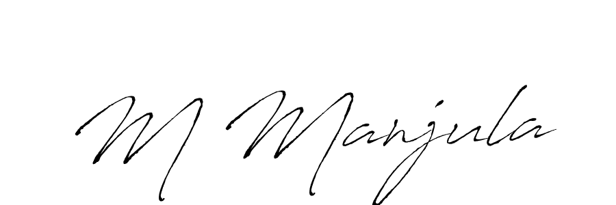 Also we have M Manjula name is the best signature style. Create professional handwritten signature collection using Antro_Vectra autograph style. M Manjula signature style 6 images and pictures png