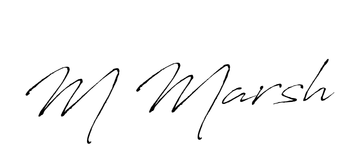 Use a signature maker to create a handwritten signature online. With this signature software, you can design (Antro_Vectra) your own signature for name M Marsh. M Marsh signature style 6 images and pictures png