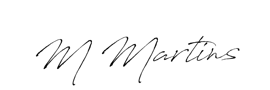 Create a beautiful signature design for name M Martins. With this signature (Antro_Vectra) fonts, you can make a handwritten signature for free. M Martins signature style 6 images and pictures png