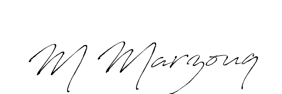 Create a beautiful signature design for name M Marzouq. With this signature (Antro_Vectra) fonts, you can make a handwritten signature for free. M Marzouq signature style 6 images and pictures png