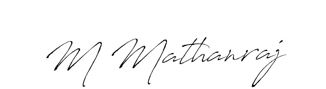 Also we have M Mathanraj name is the best signature style. Create professional handwritten signature collection using Antro_Vectra autograph style. M Mathanraj signature style 6 images and pictures png