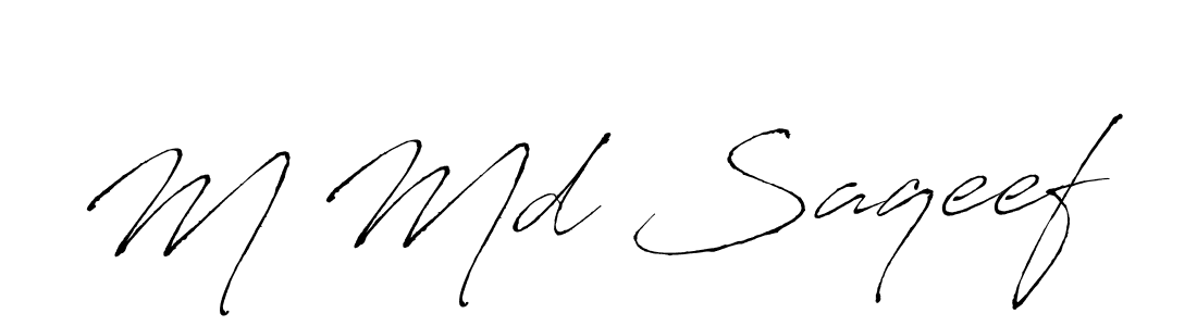 How to make M Md Saqeef signature? Antro_Vectra is a professional autograph style. Create handwritten signature for M Md Saqeef name. M Md Saqeef signature style 6 images and pictures png