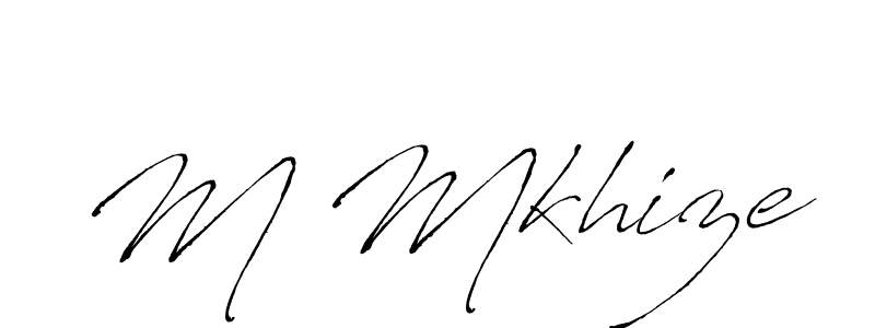 It looks lik you need a new signature style for name M Mkhize. Design unique handwritten (Antro_Vectra) signature with our free signature maker in just a few clicks. M Mkhize signature style 6 images and pictures png